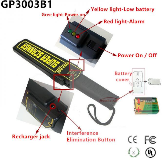 Máy dò kim loại cầm tay phổ biến, máy dò kim loại bảo mật cầm tay XST - GP3003B1